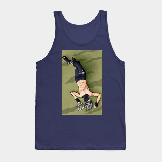 Kakashi Resting Tank Top by Blackmoonrose13